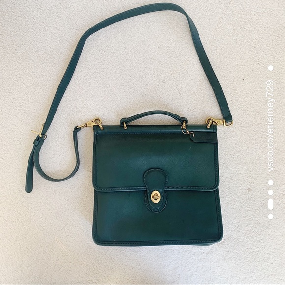 Coach Handbags - Rare Green Vintage Willis Coach Messenger Bag